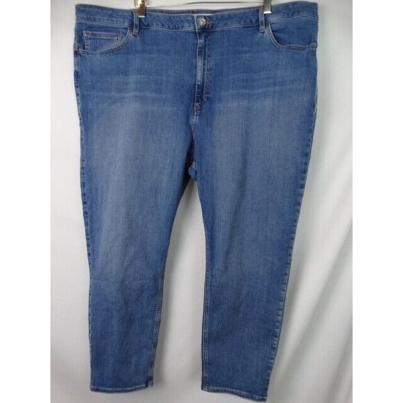 ASOS Women's Jeans Plus Size 22 UK 26 Blue Straight Denim Jean Pants - Picture 8 of 8